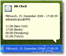 Screenshot vom Programm: AB-Clock