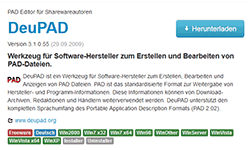 DeuPAD - PAD Werkzeuge für Softwarehersteller und -redakteure